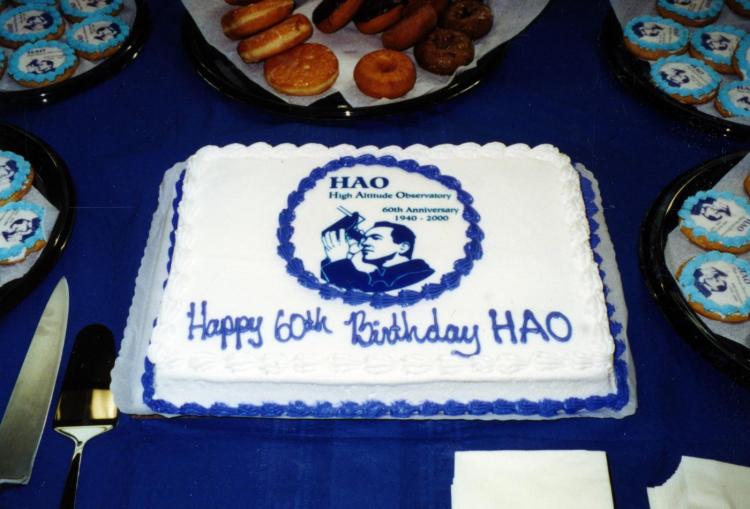 2000: HAO celebrated its 60th anniversary in style, with Walt Roberts-themed cake and cookies.