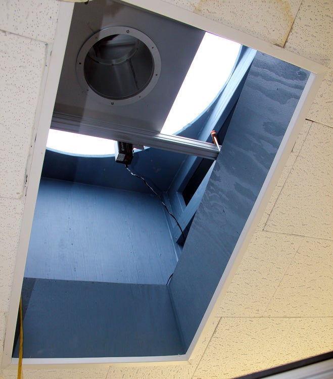 The Palmer FPI sky scanner view from inside.