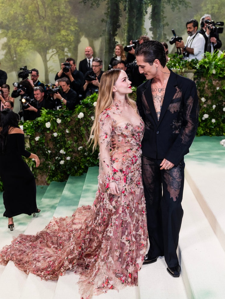 Damiano David and Dove Cameron's first Met Gala Celebrated the Romance of Unstructured Classics