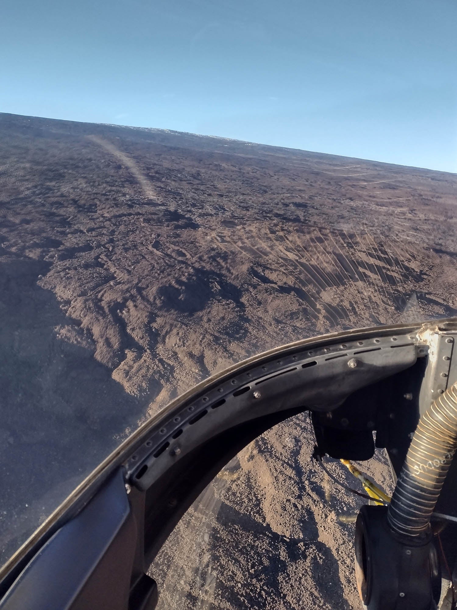 Helicopter view on the way to the MLO site