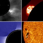 Composite of four MLSO solar events from gallery
