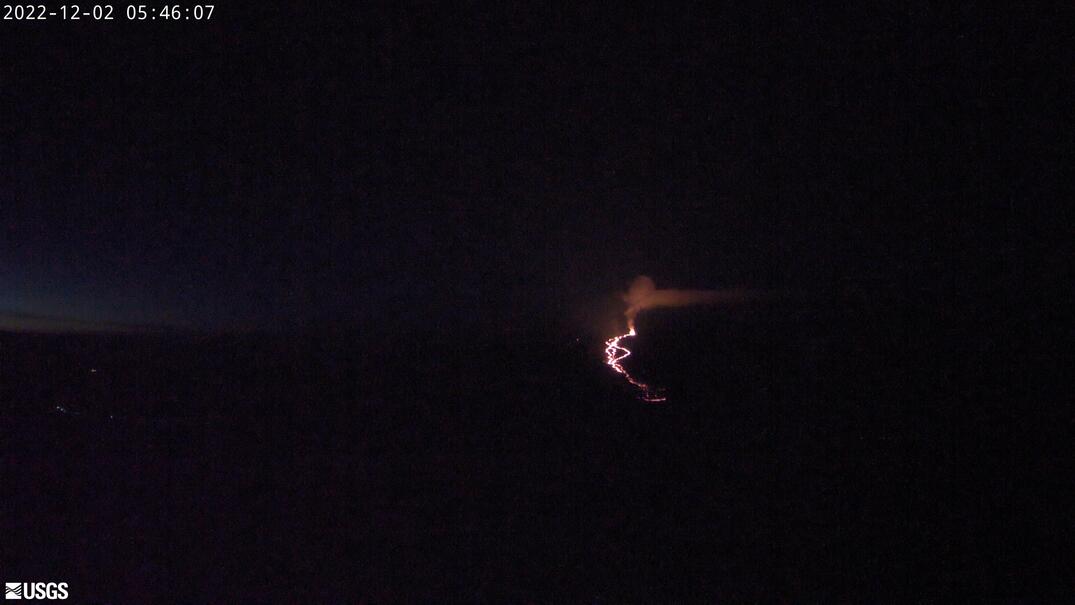 View of Mauna Loa lava flows from Mauna Kea