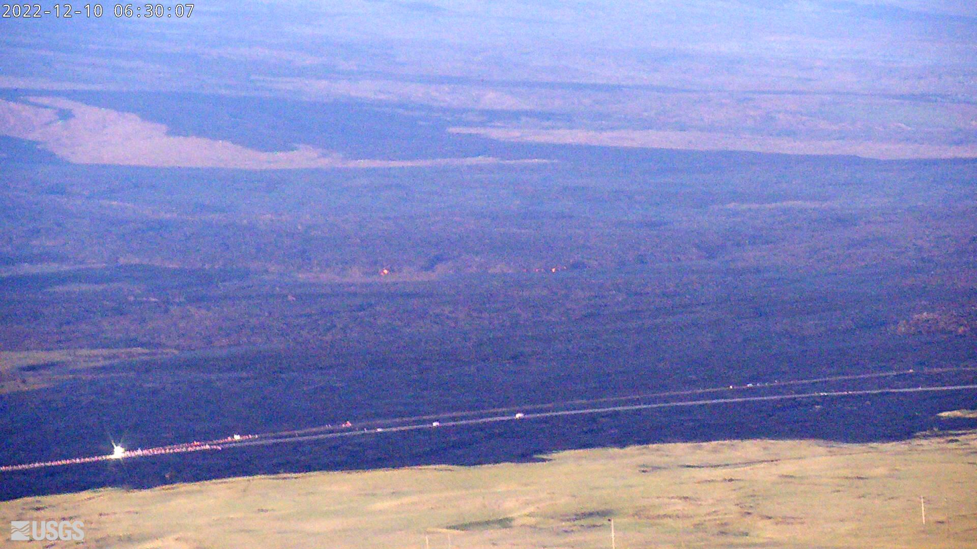 View of Mauna Loa lava flows from Mauna Kea