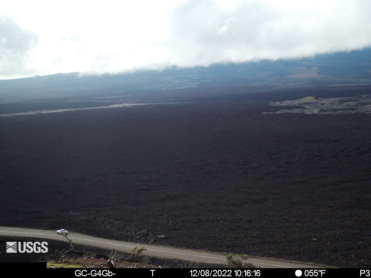 View of Mauna Loa lava flows from Mauna Kea